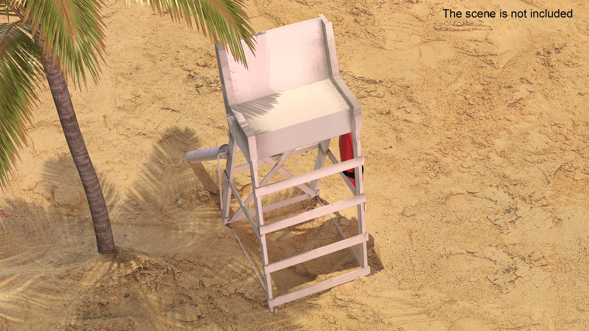 3D Beach Lifeguard Chair