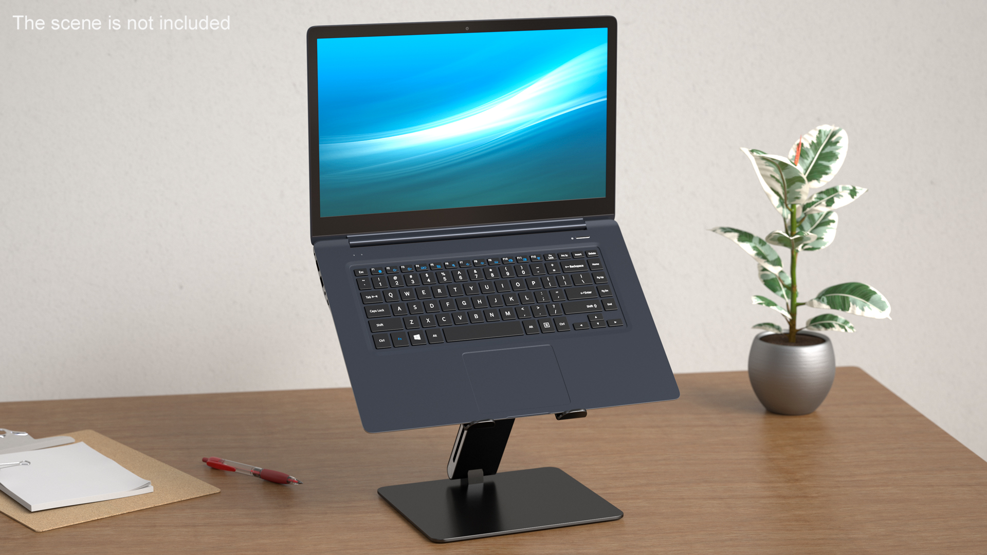 3D Laptop on Adjustable Holder Stand model