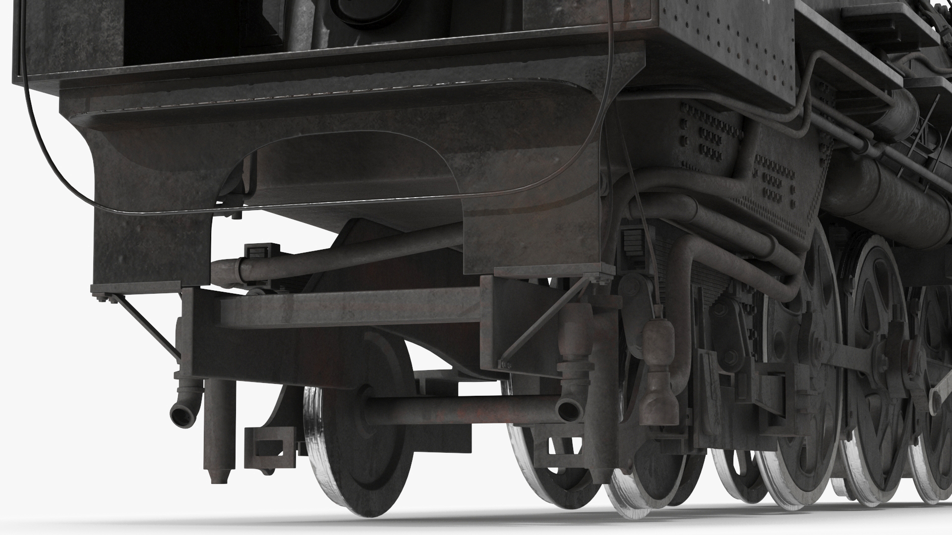 3D model Steam locomotive Santa Fe 3415
