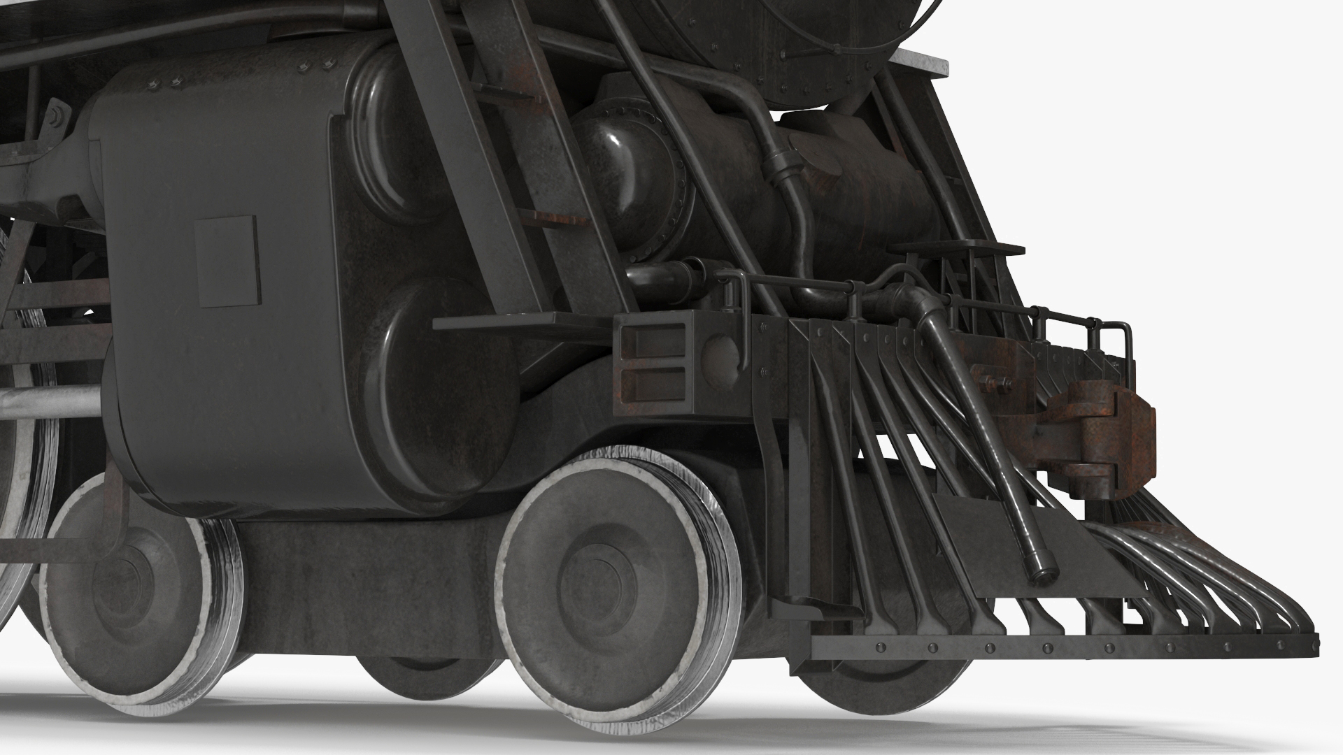 3D model Steam locomotive Santa Fe 3415