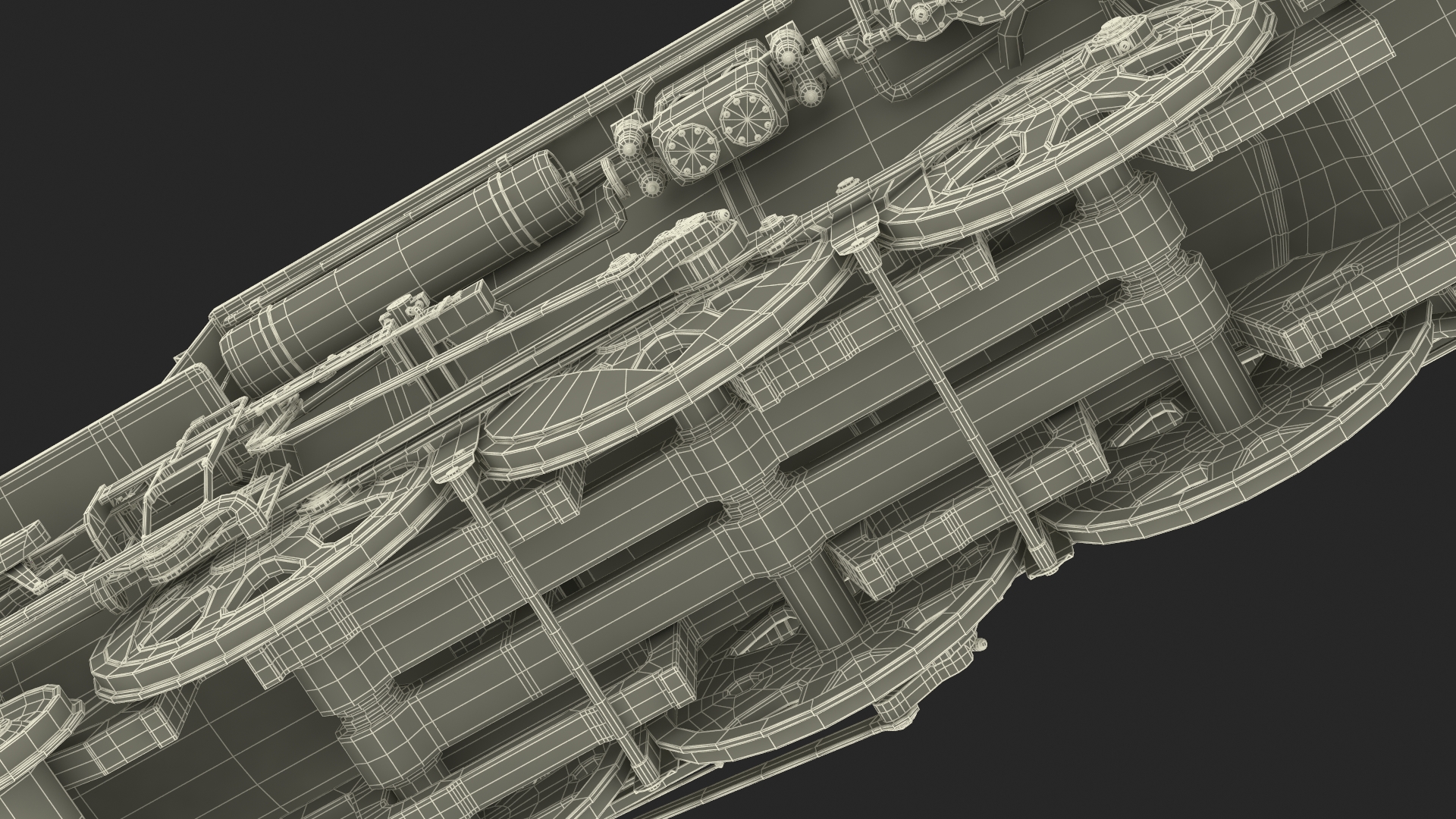 3D model Steam locomotive Santa Fe 3415