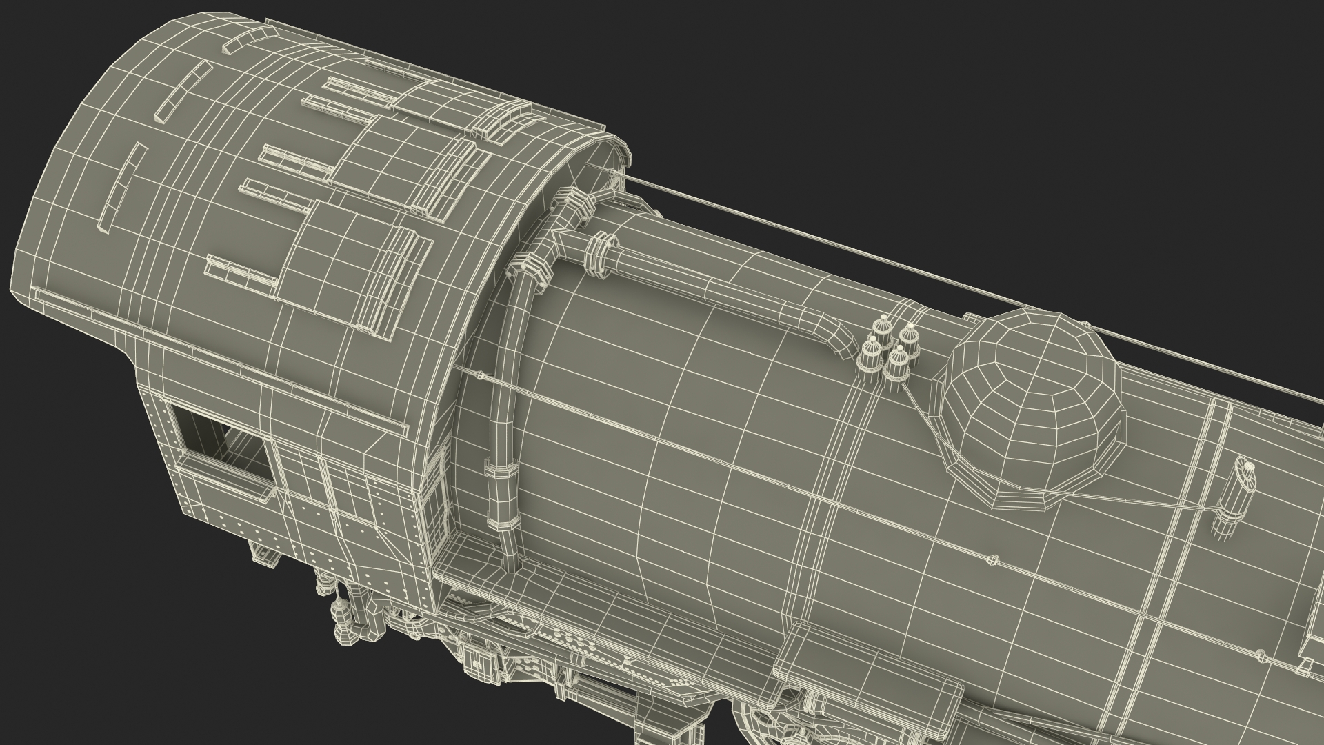 3D model Steam locomotive Santa Fe 3415