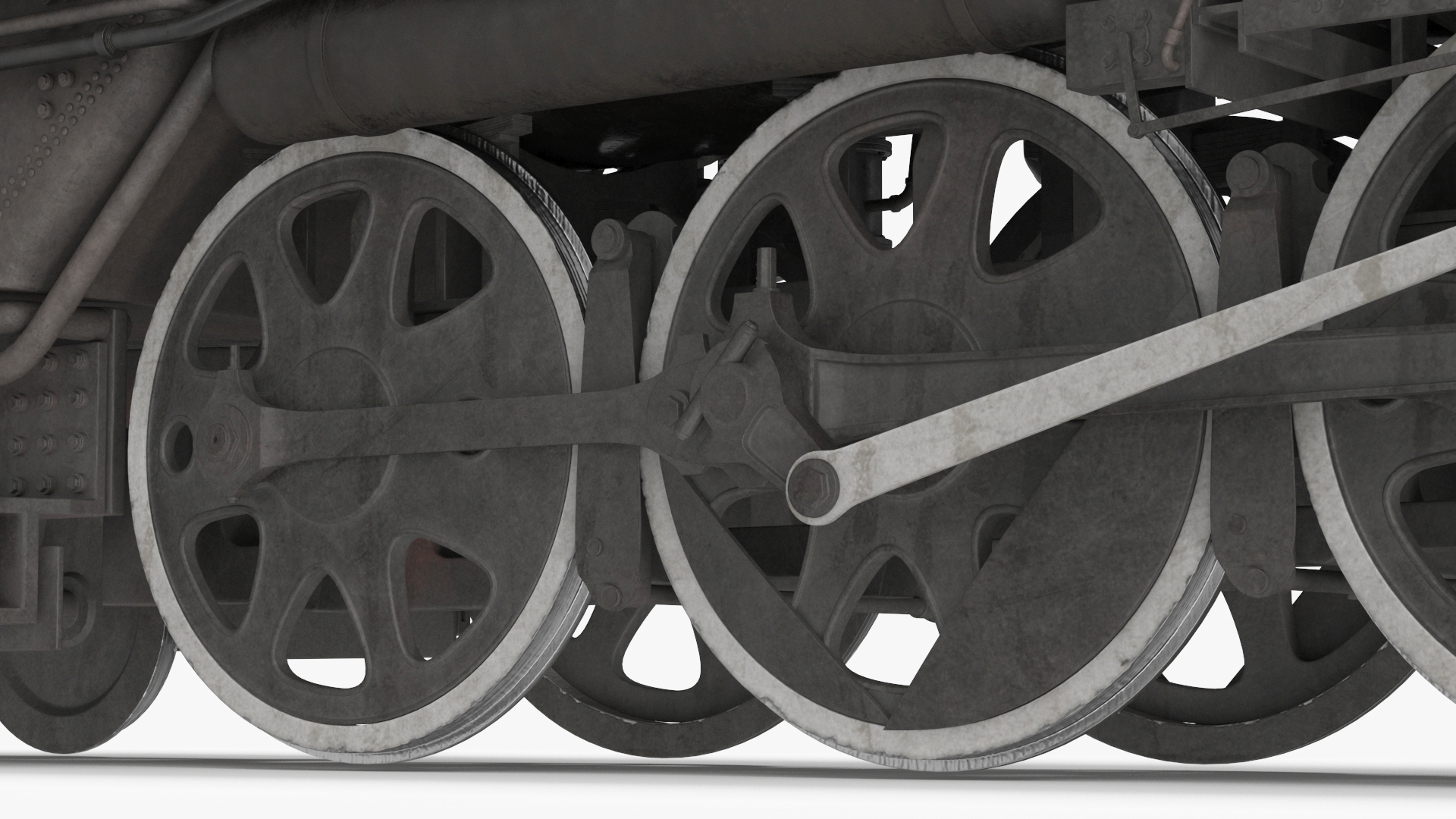 3D model Steam locomotive Santa Fe 3415