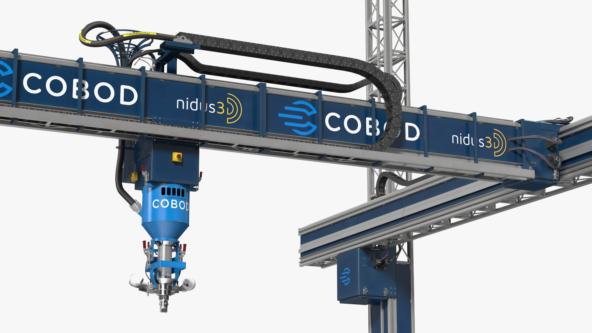 Cobod 3D Printer Module for House Building Rigged 3D model