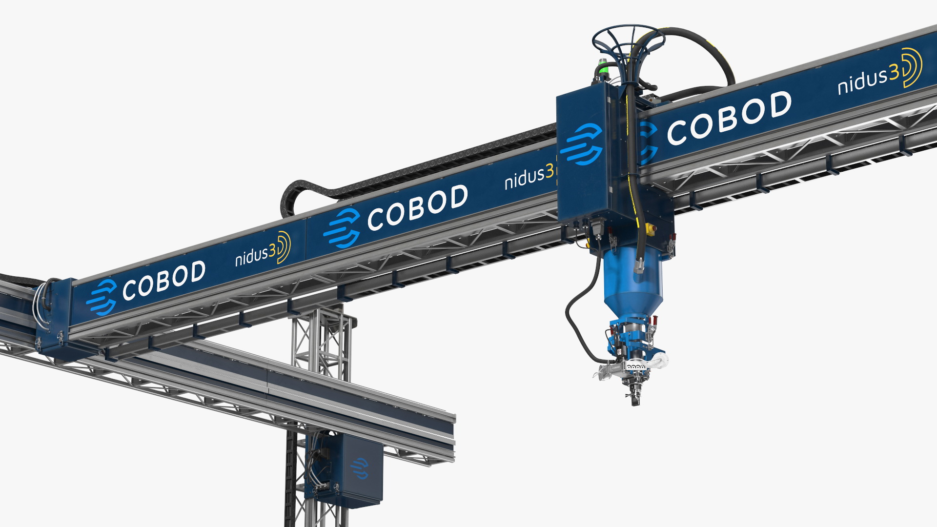 Cobod 3D Printer Module for House Building Rigged 3D model
