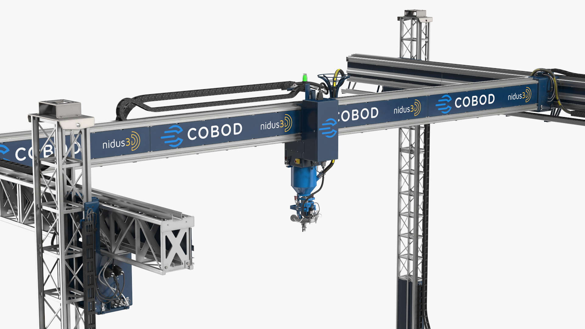Cobod 3D Printer Module for House Building Rigged 3D model