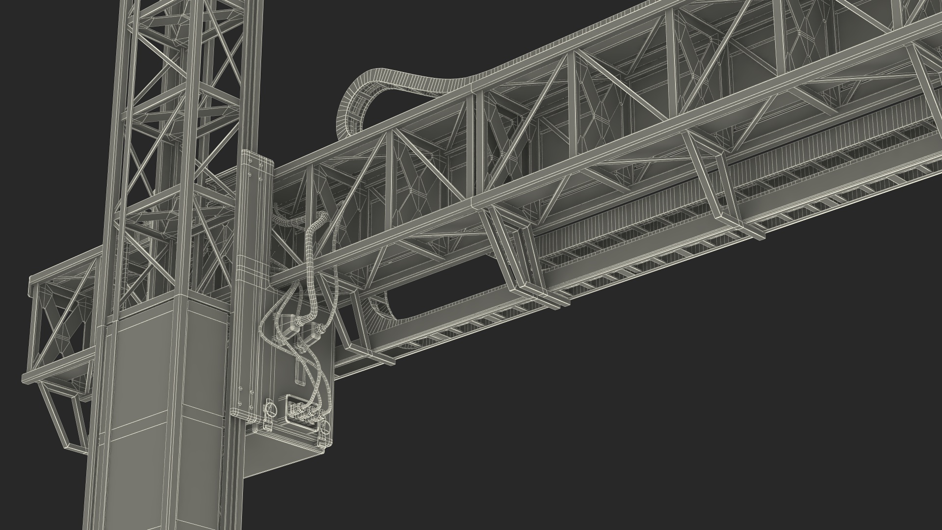 Cobod 3D Printer Module for House Building Rigged 3D model