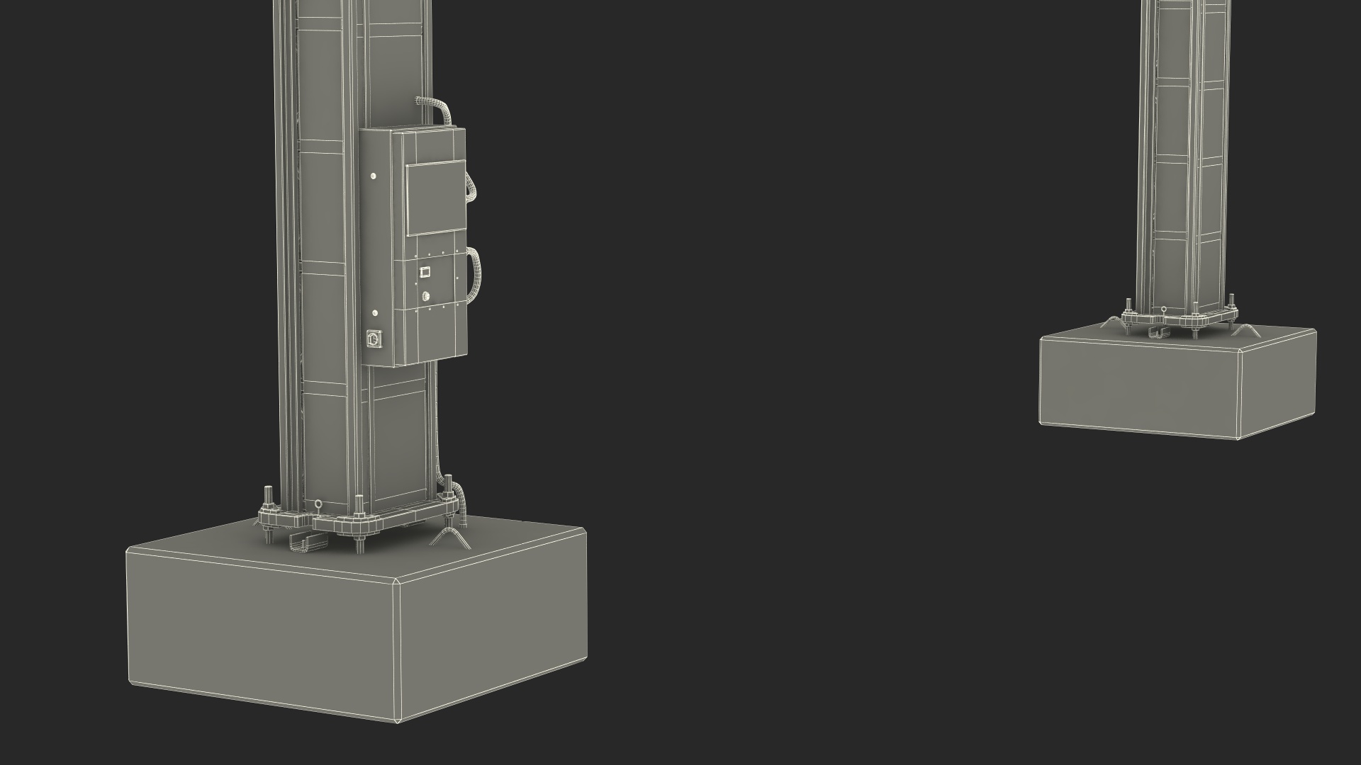 Cobod 3D Printer Module for House Building Rigged 3D model
