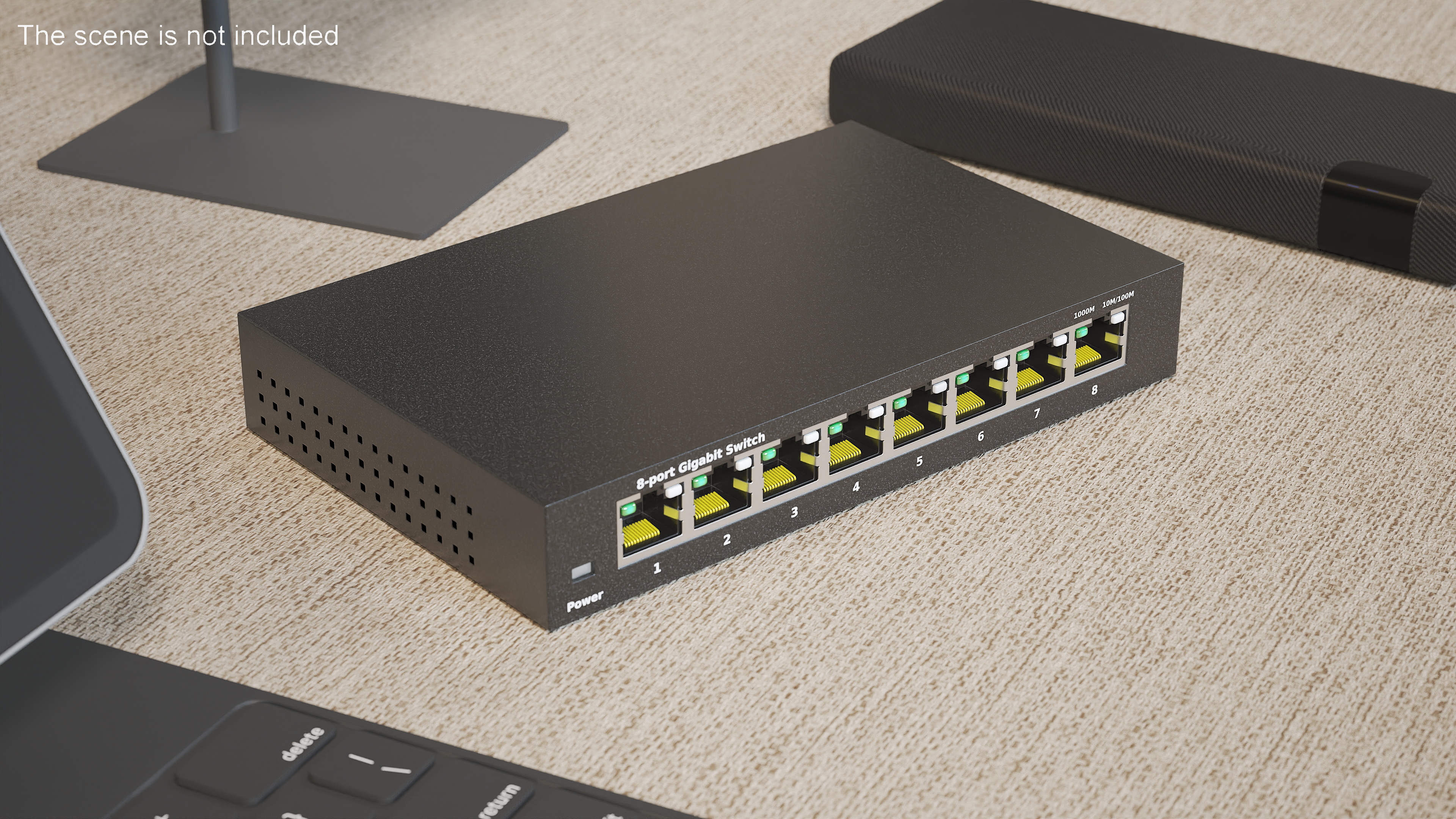 3D Gigabit Network Switch Black model