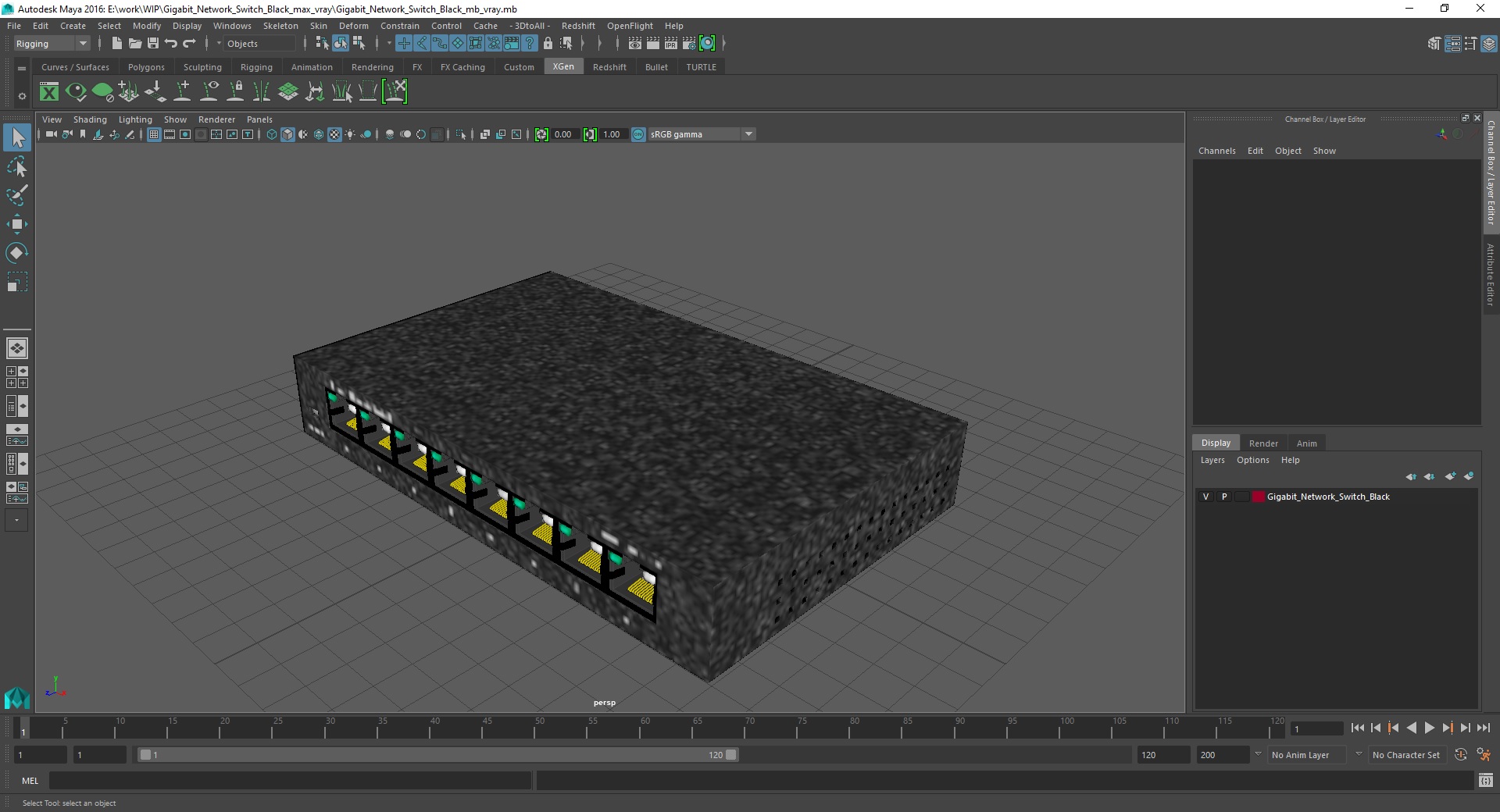 3D Gigabit Network Switch Black model