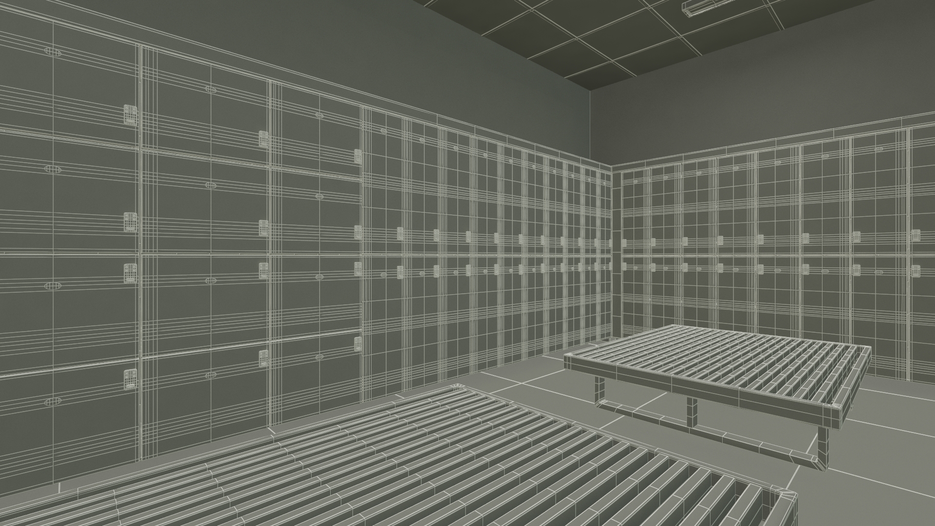 3D model Locker Room Interior