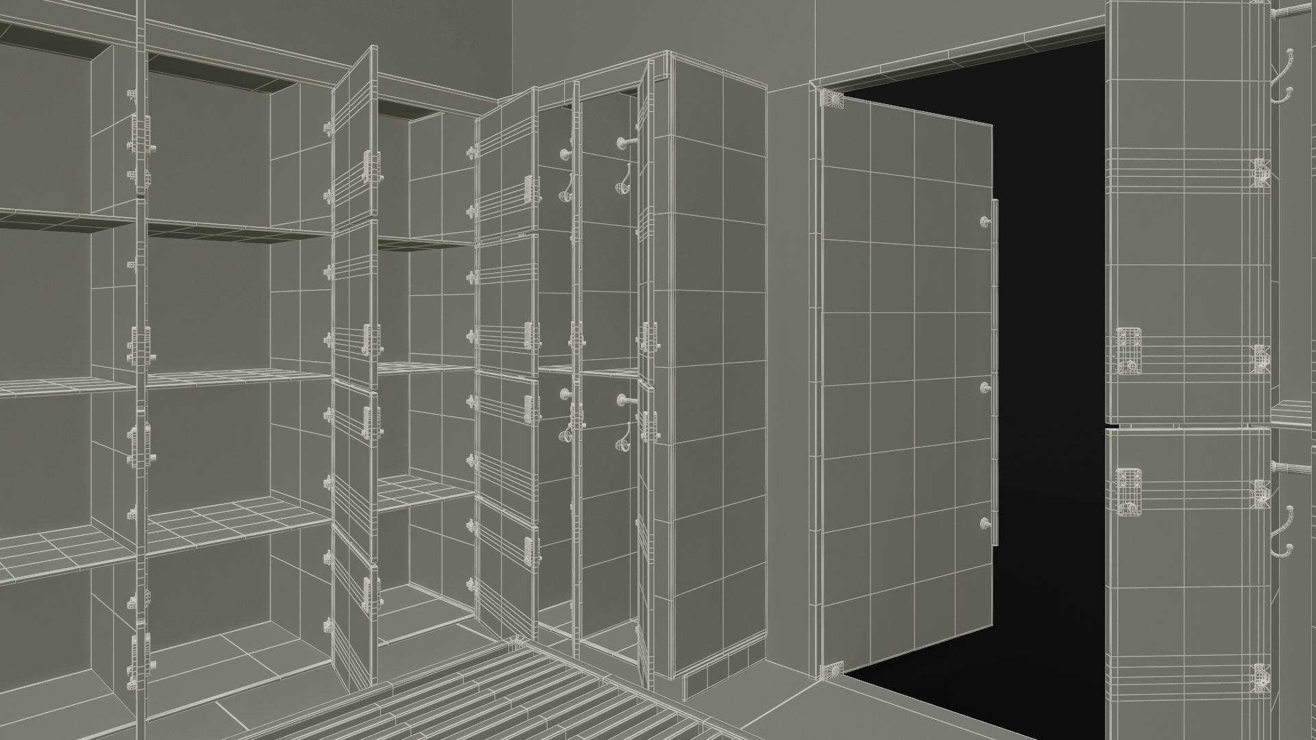 3D model Locker Room Interior