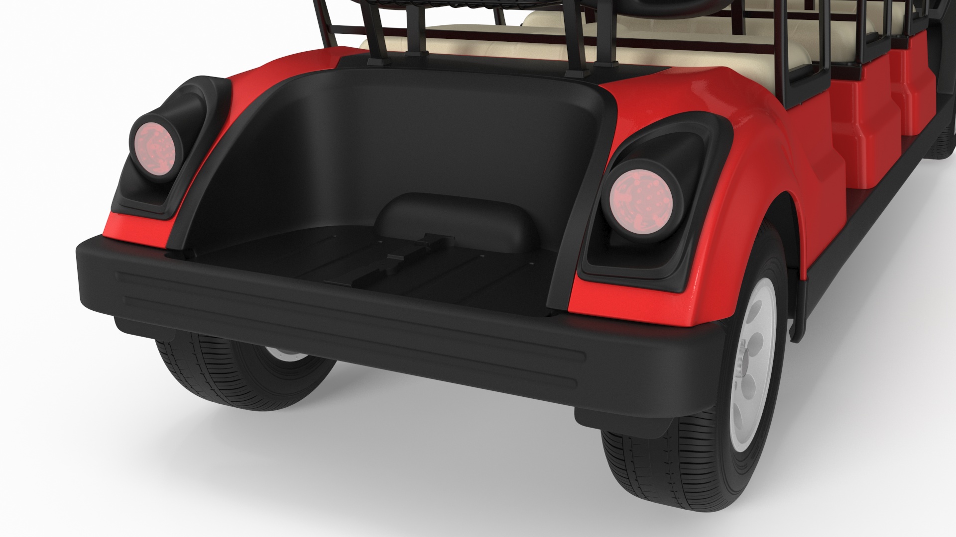 Yamaha Golf Electric Six Seat Car Red 3D