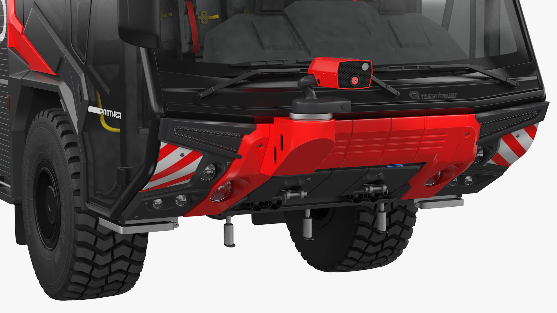 3D Rosenbauer Panther 6x6 Firefighting Truck Rigged model