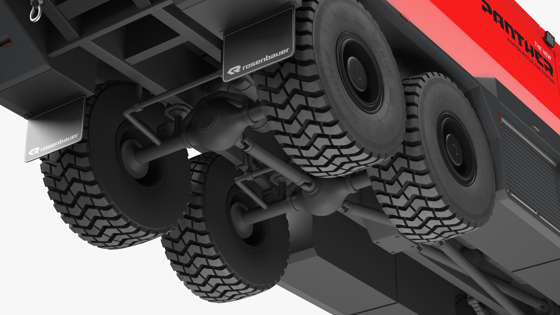 3D Rosenbauer Panther 6x6 Firefighting Truck Rigged model