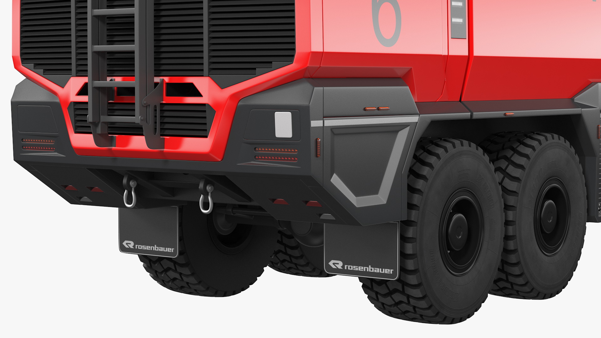 3D Rosenbauer Panther 6x6 Firefighting Truck Rigged model