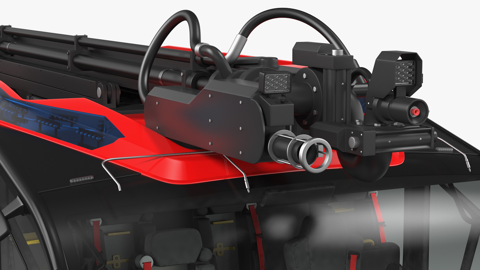 3D Rosenbauer Panther 6x6 Firefighting Truck Rigged model