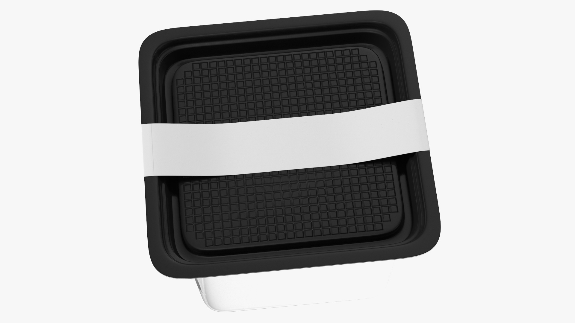 Plastic Box for Cake Slice Square Black 3D model