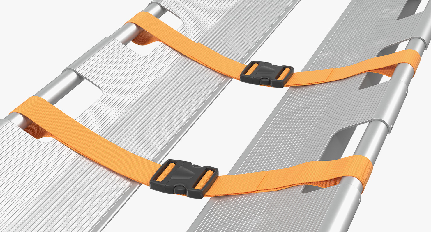 3D Aluminium Folding Scoop Stretcher model
