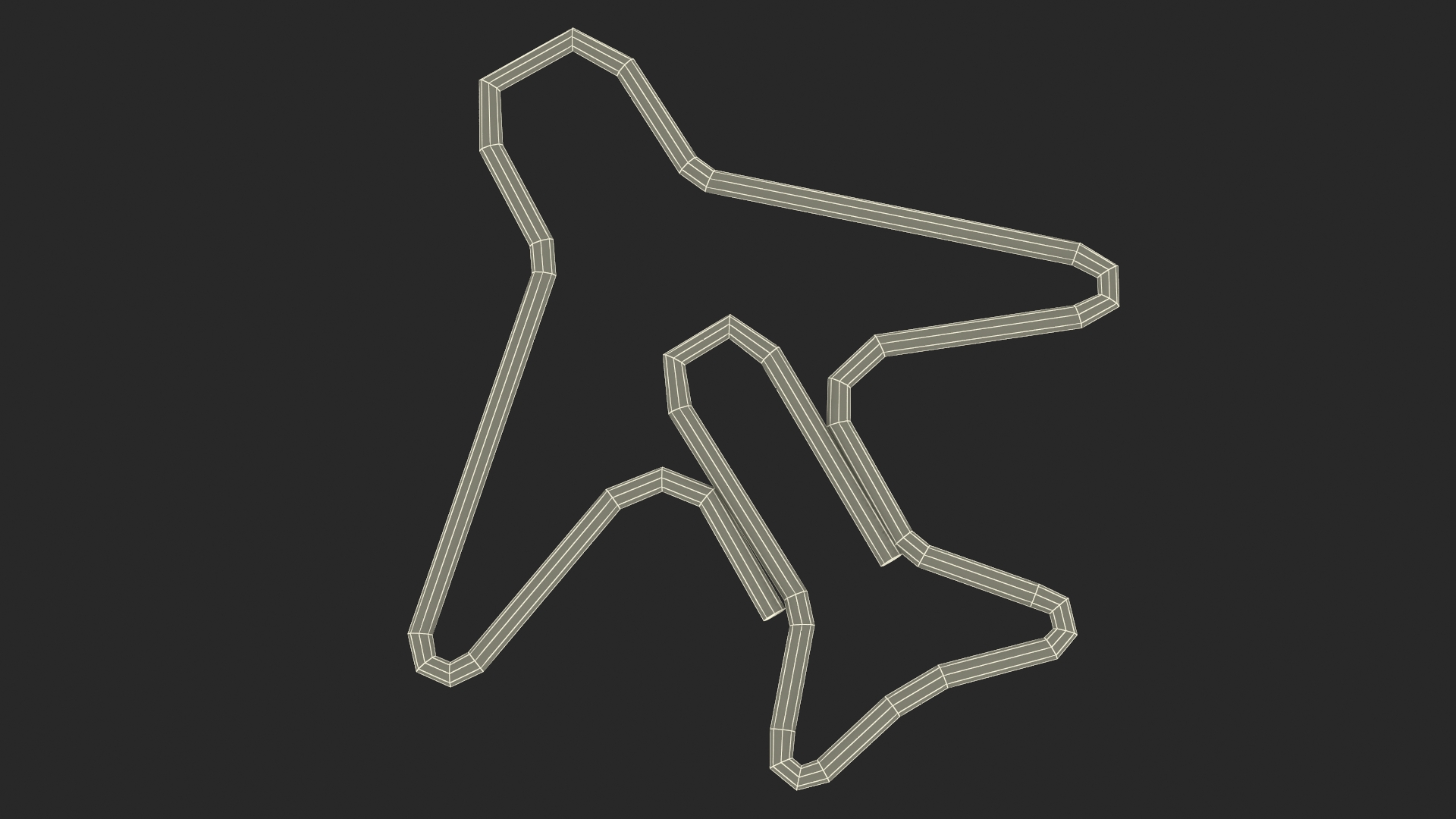 3D Plane Shaped Paper Clip model