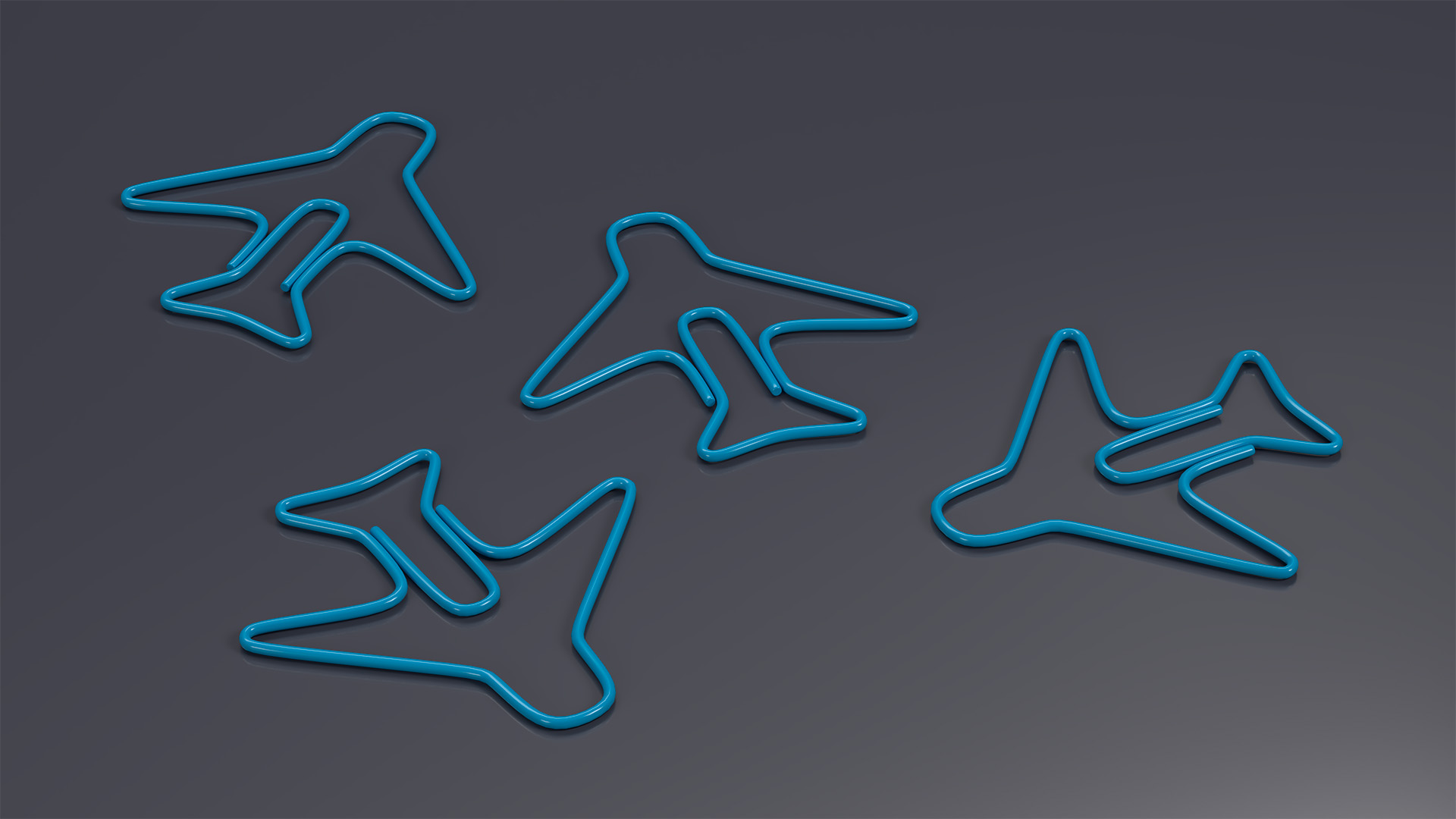 3D Plane Shaped Paper Clip model