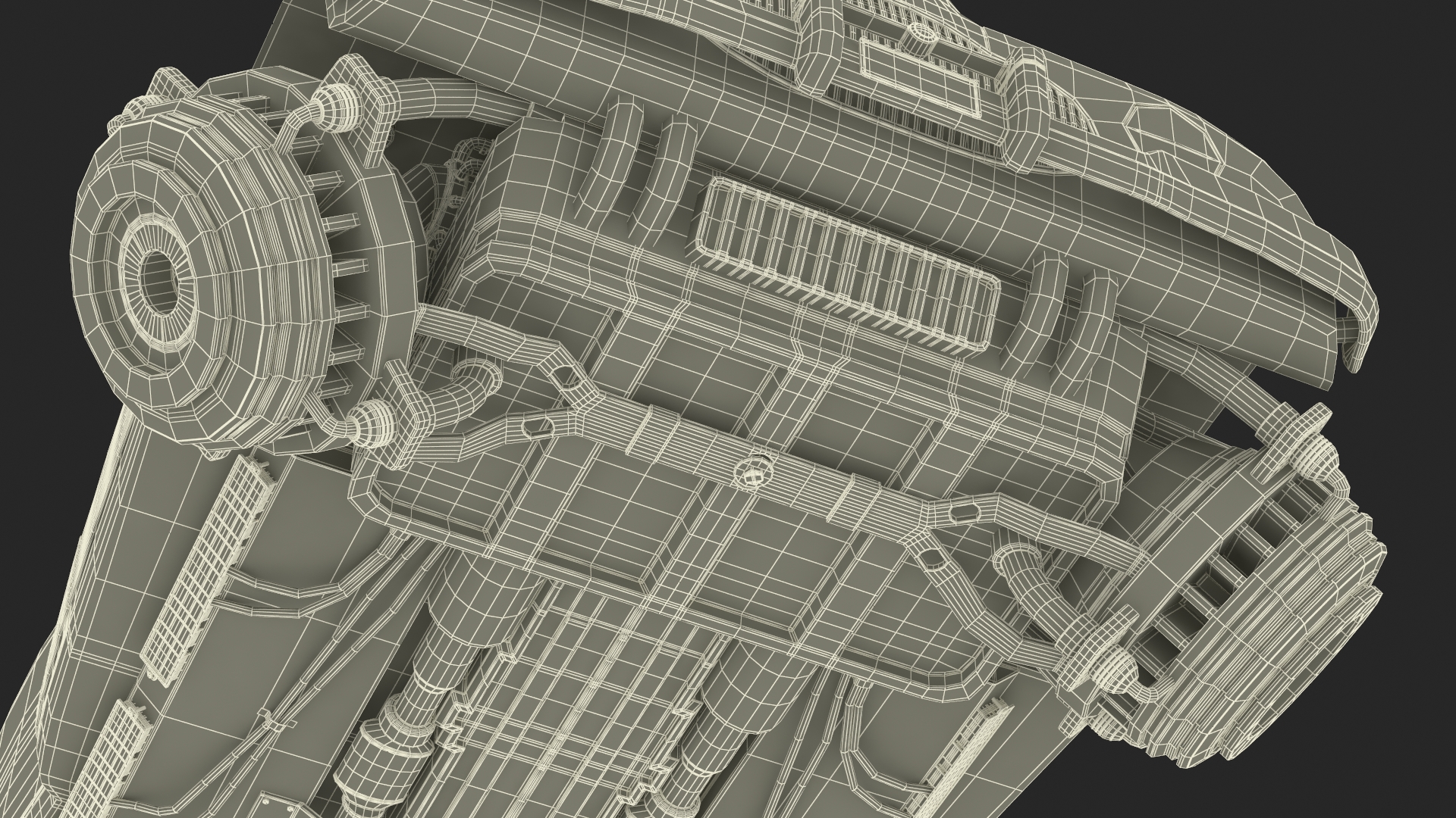 3D Yellow Hover Retro Car Rigged for Cinema 4D model