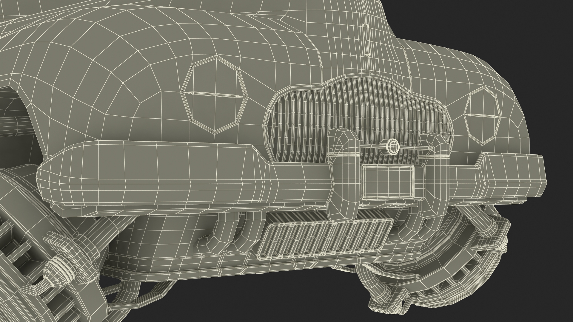 3D Yellow Hover Retro Car Rigged for Cinema 4D model
