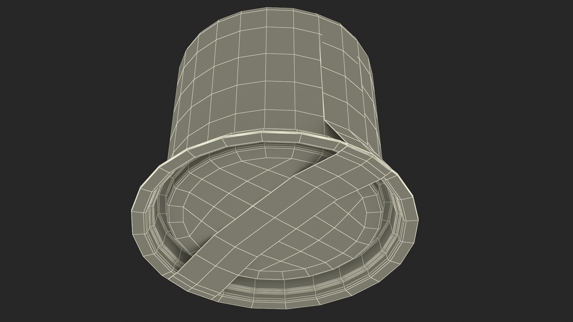 Plastic Container for Piece of Cake Round Black 3D