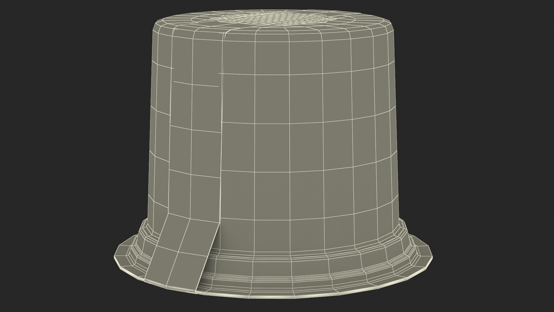 Plastic Container for Piece of Cake Round Black 3D
