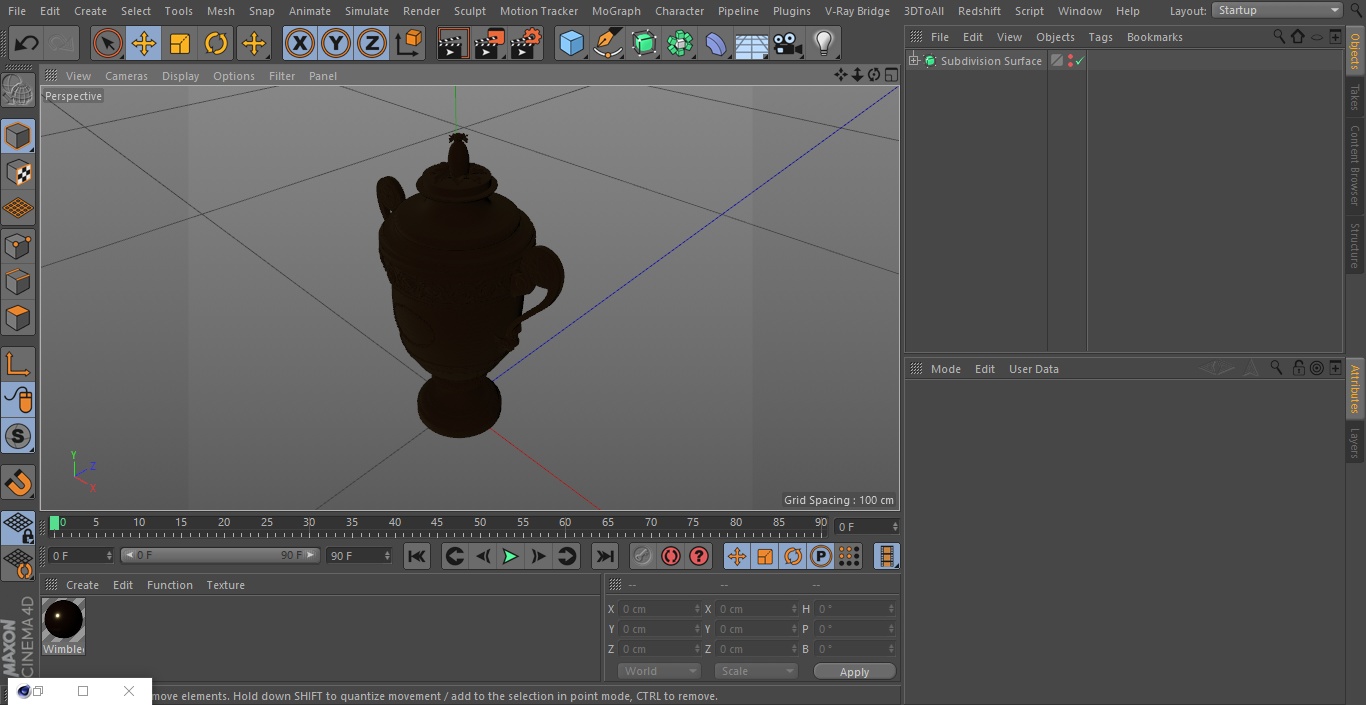 3D Wimbledon Cups Men model