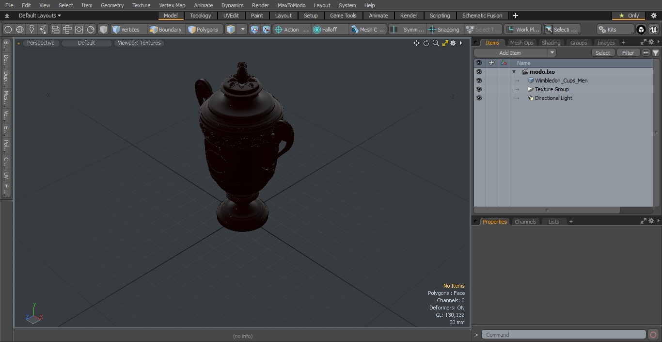 3D Wimbledon Cups Men model
