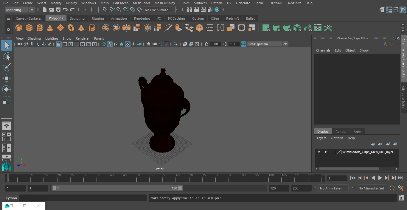 3D Wimbledon Cups Men model