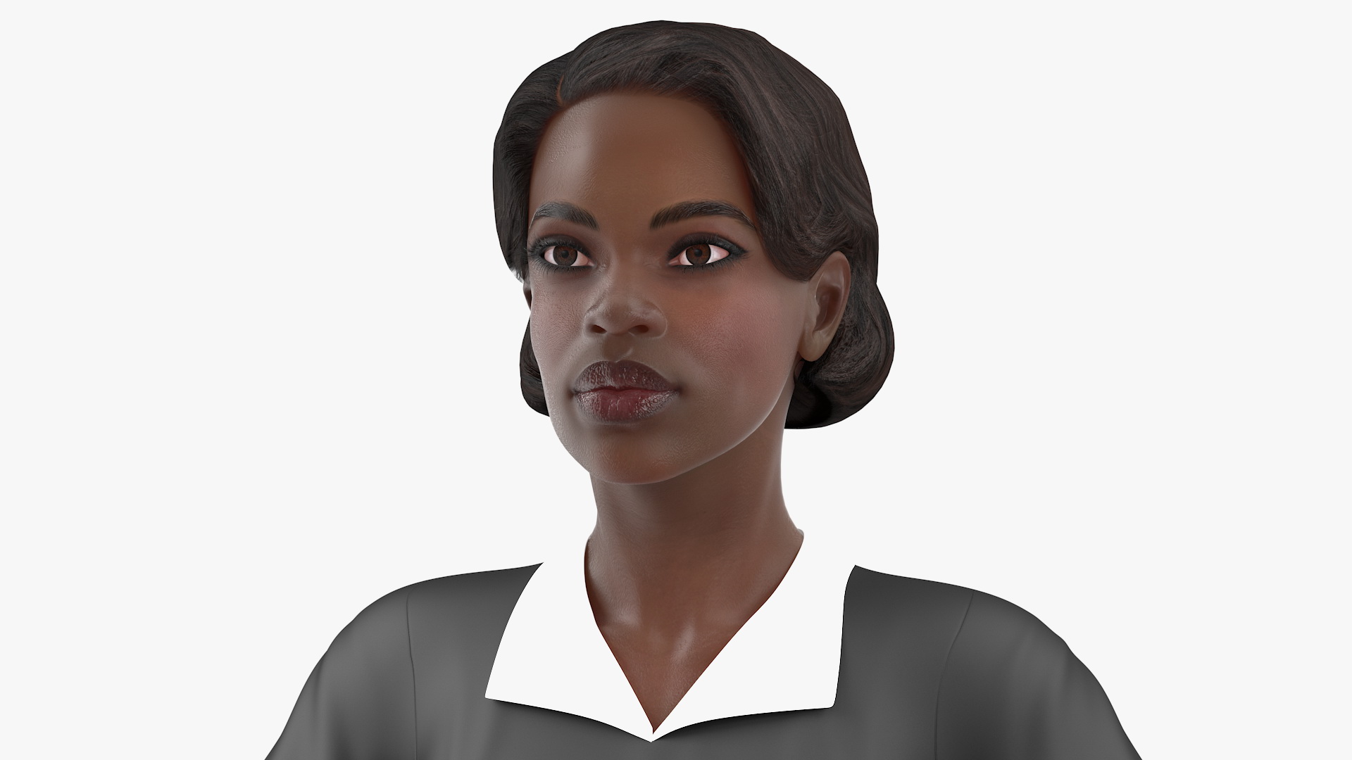 Dark Skin Judge Woman Neutral Pose 3D model