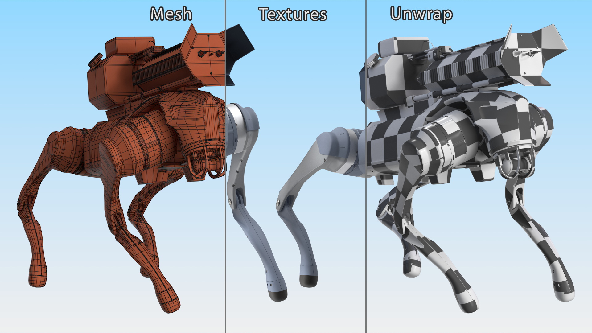 3D model Thermonator Robot Dog in Stand Pose