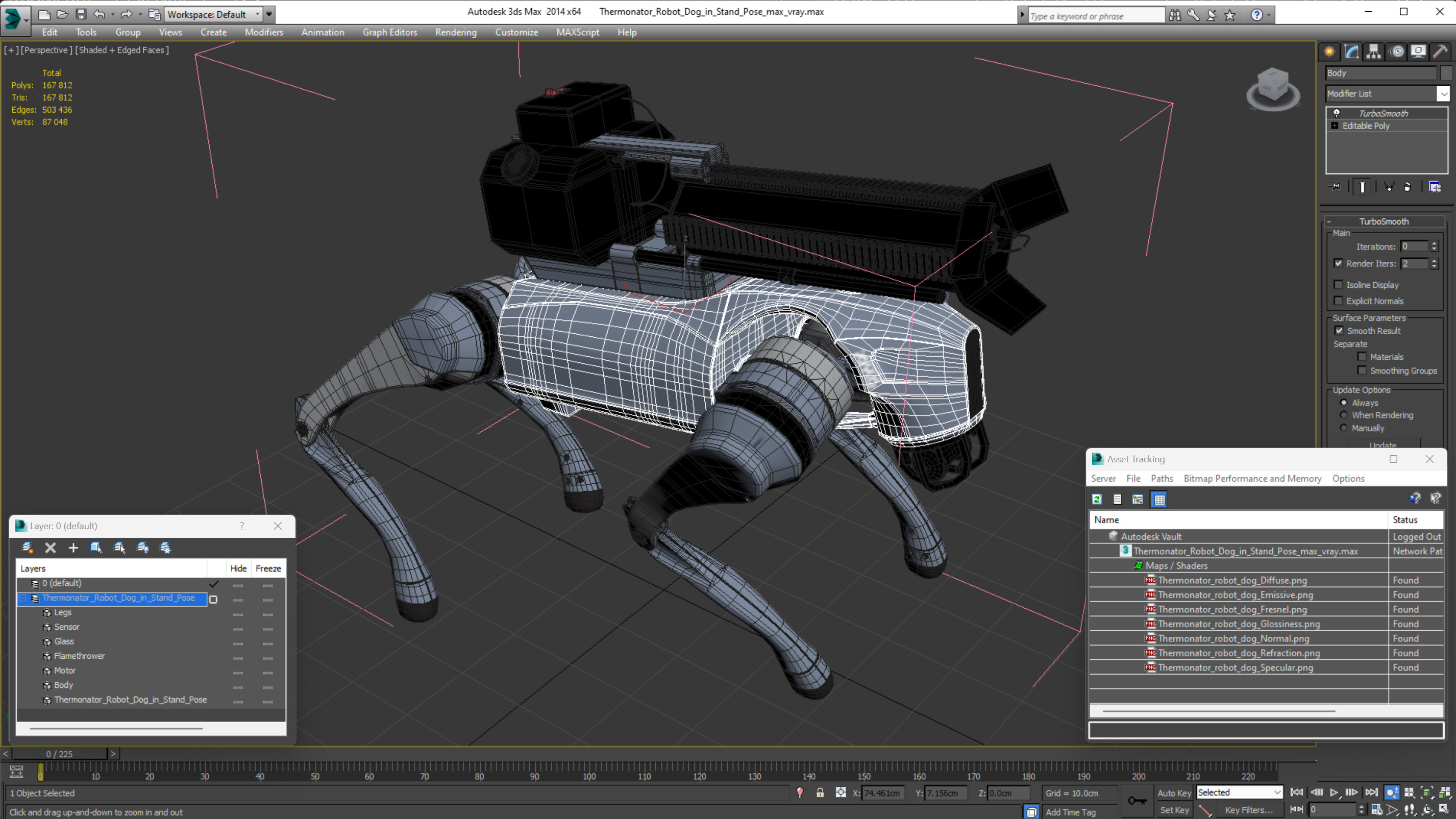 3D model Thermonator Robot Dog in Stand Pose