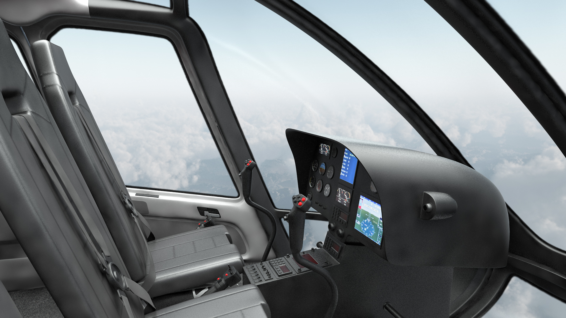 3D Civil Helicopter Airbus H130 model