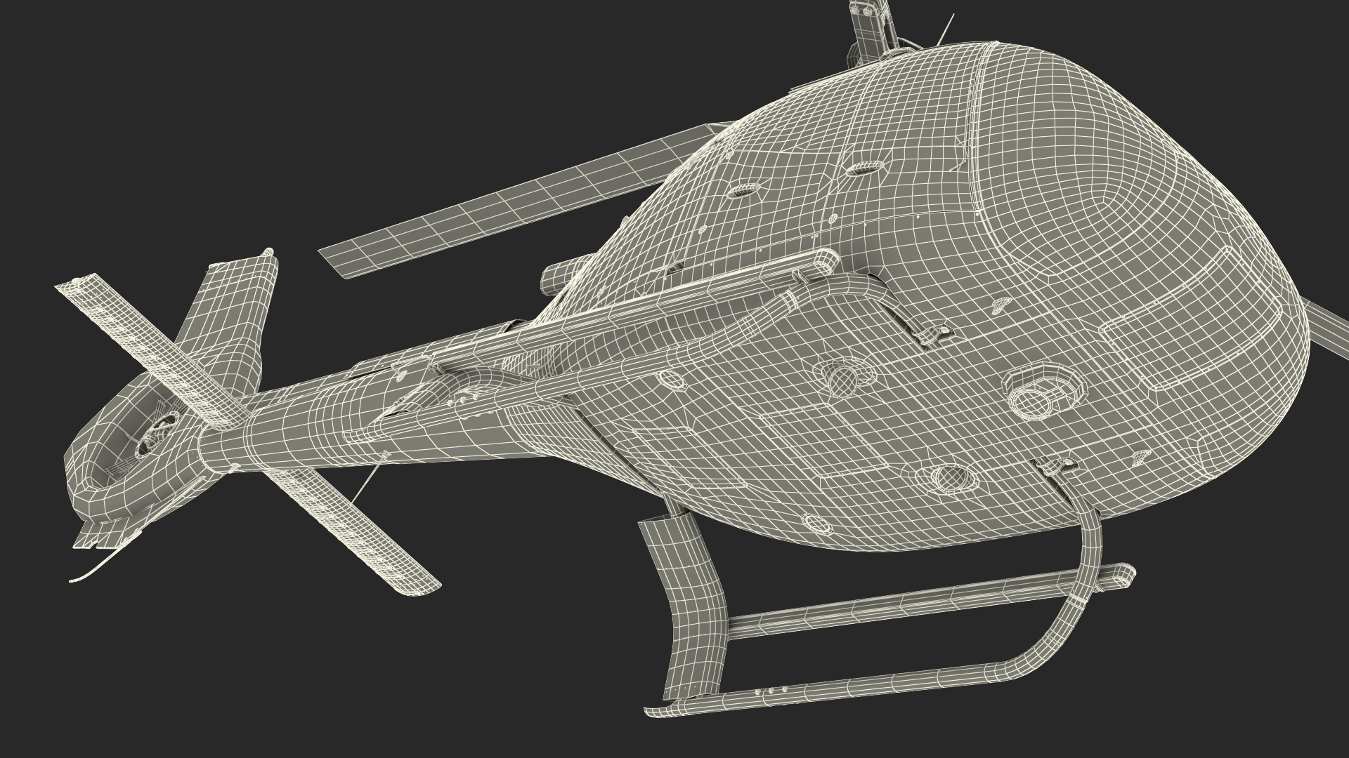 3D Civil Helicopter Airbus H130 model