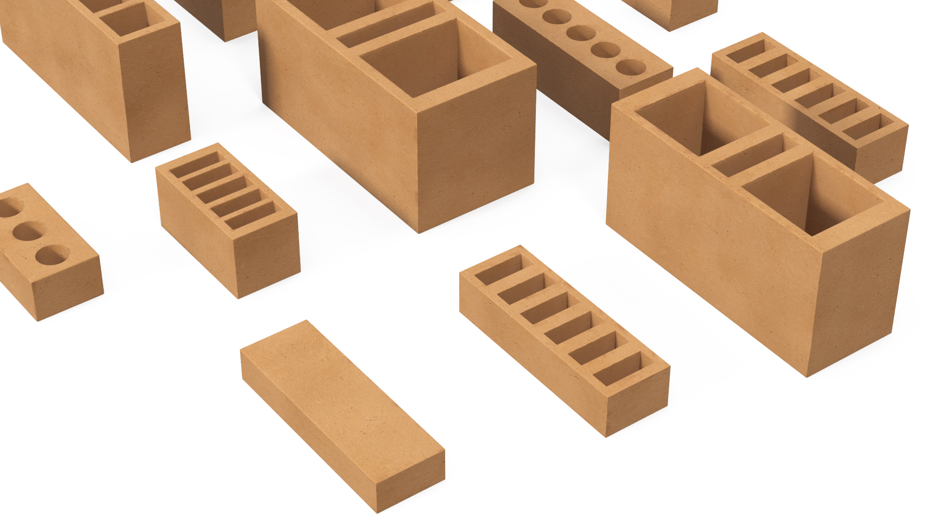 3D Firebricks Set Yellow