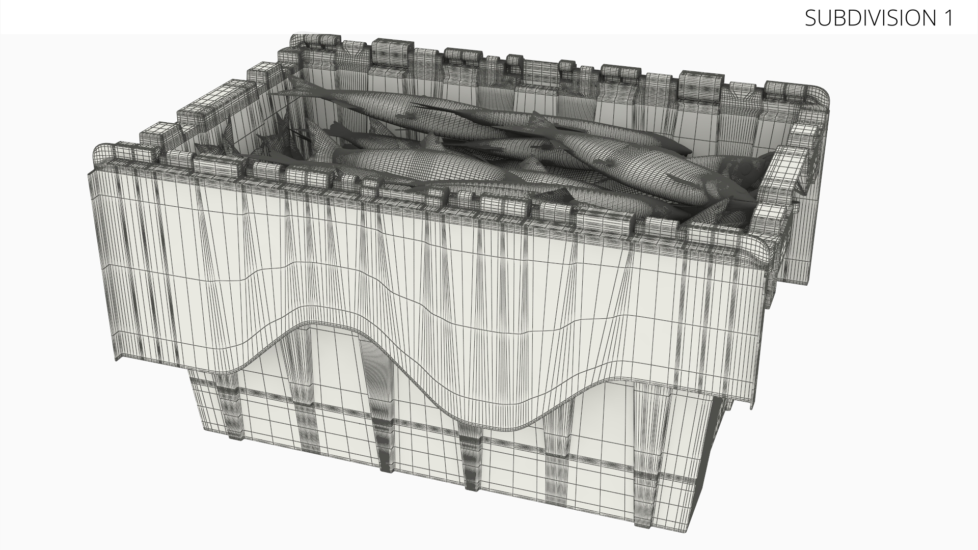 Plastic Fish Crate with Atlantic Herring - view 8