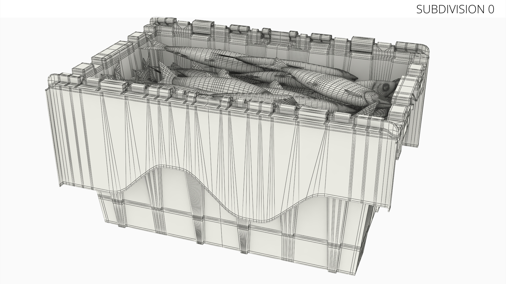 Plastic Fish Crate with Atlantic Herring - view 7