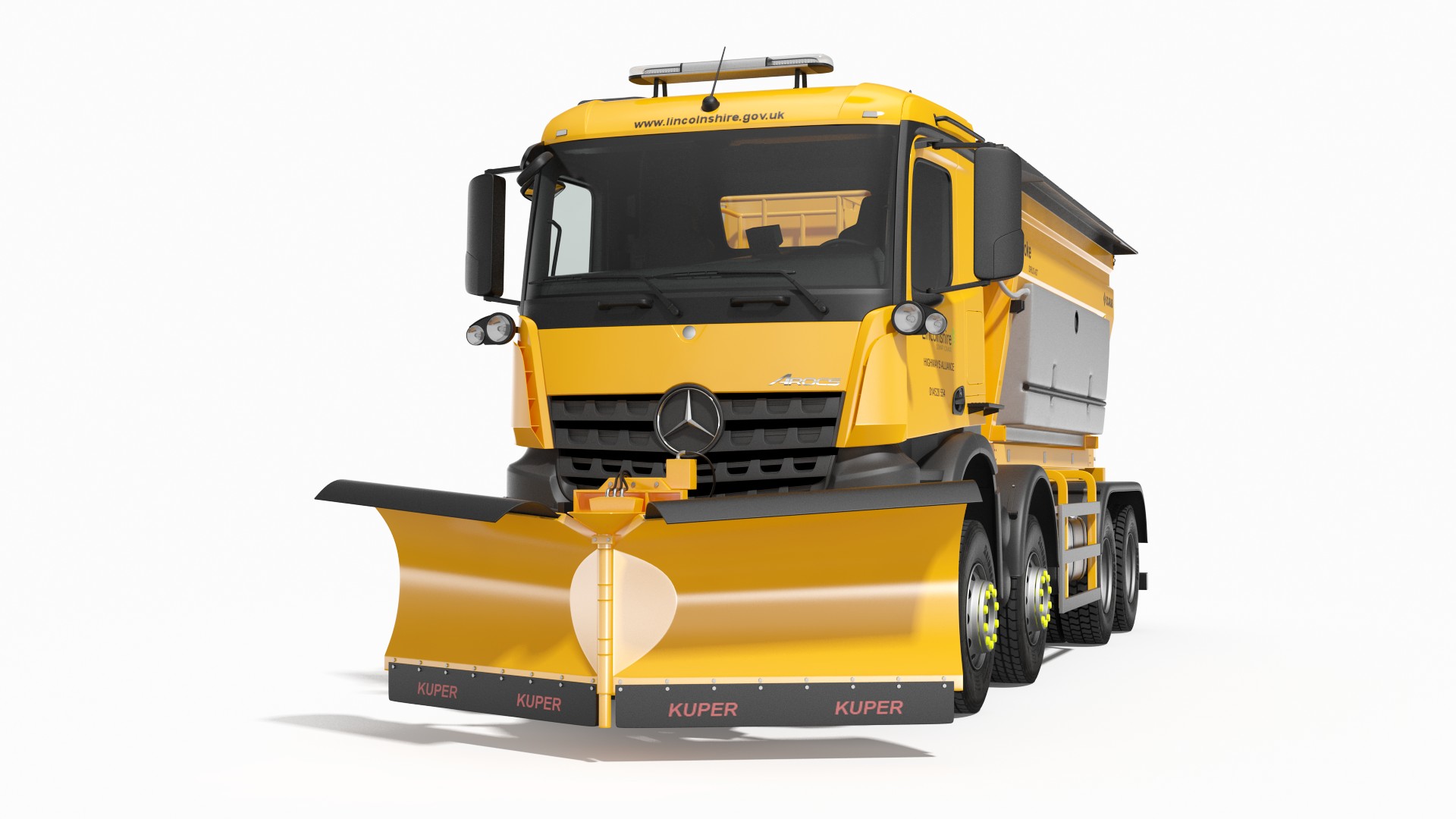 Mercedes Benz 8x6 Arocs Gritter Truck 3D