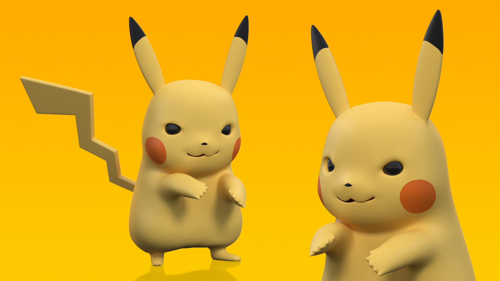 Anime Character Pikachu Angry 3D model