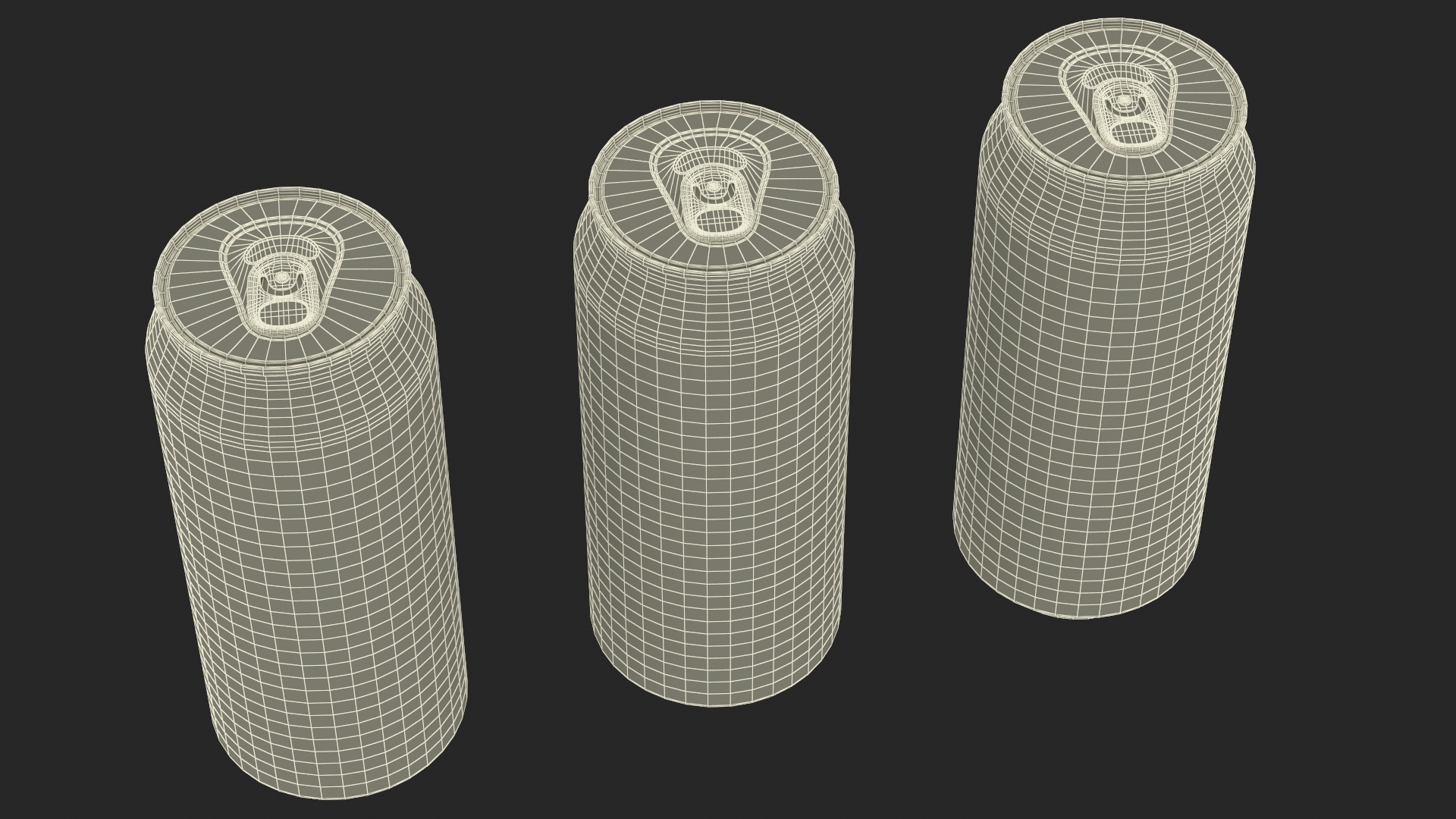 3D model Monster Energy Drinks Set