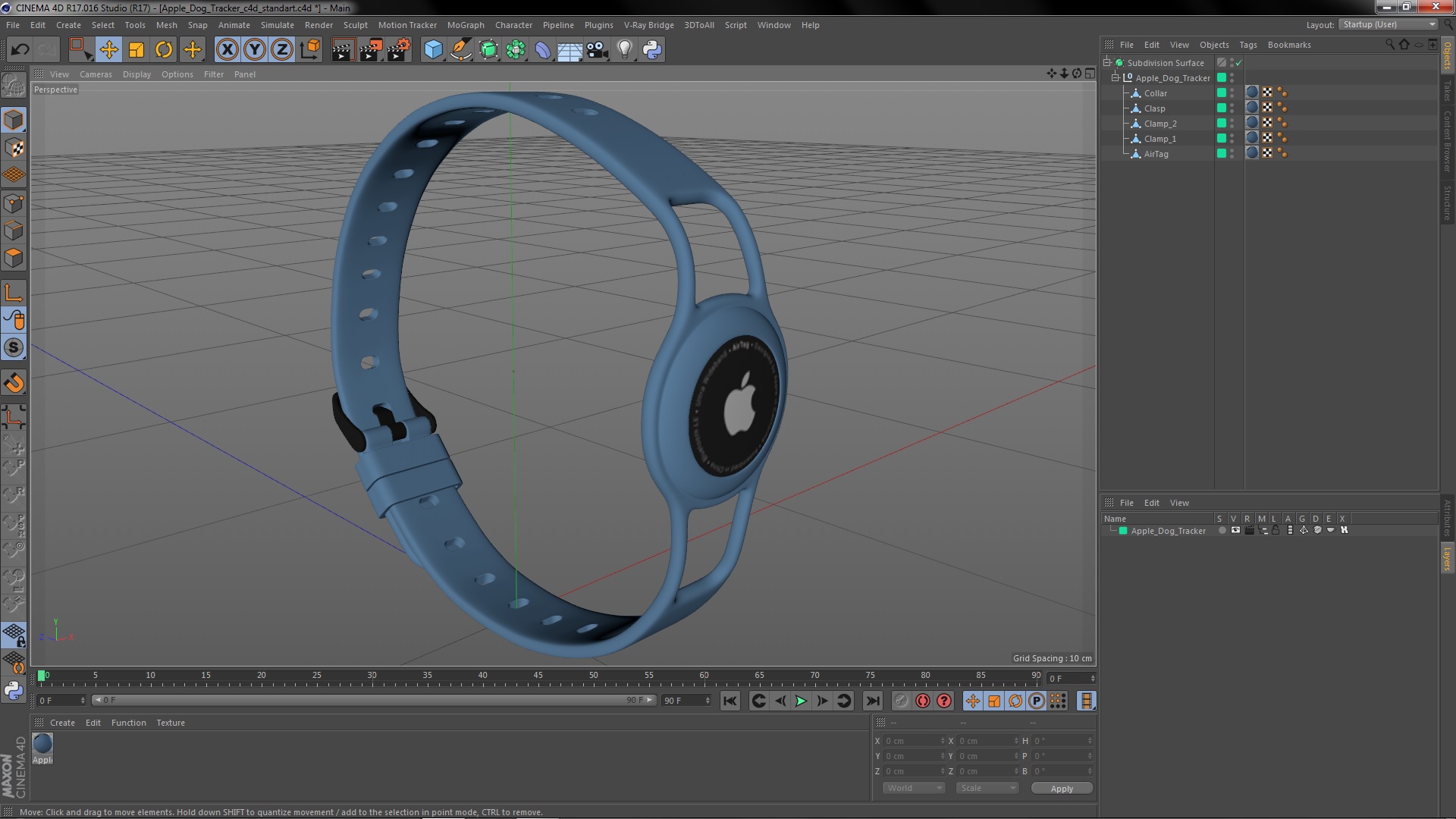 Apple dog tracker 3D