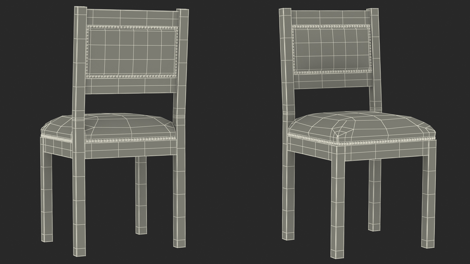 Church Wooden Chair 3D model