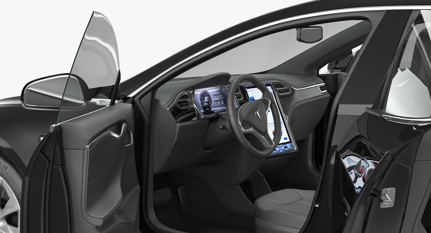 Tesla Model S 60D 2015 Rigged 3D model