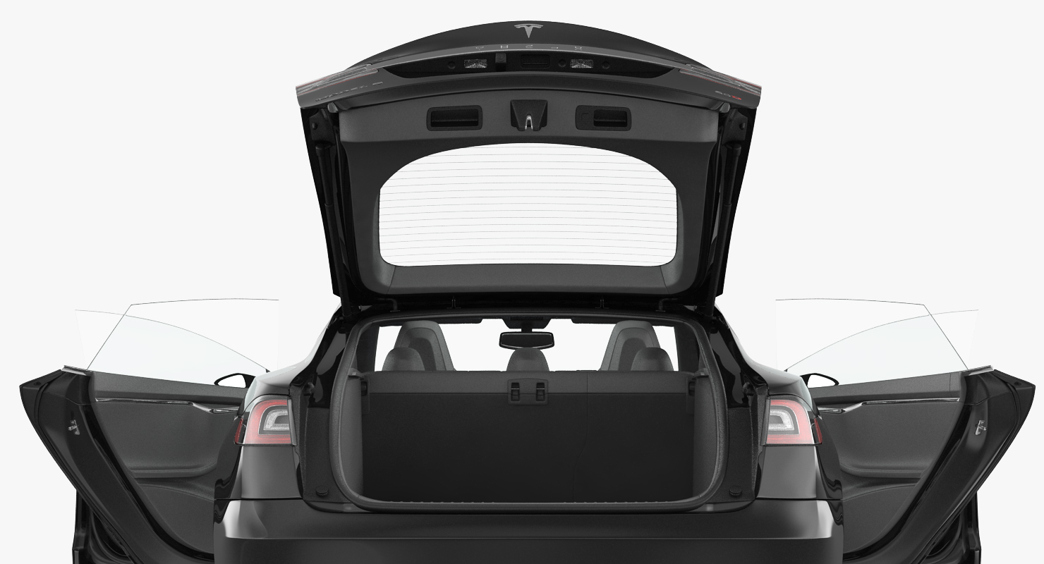 Tesla Model S 60D 2015 Rigged 3D model