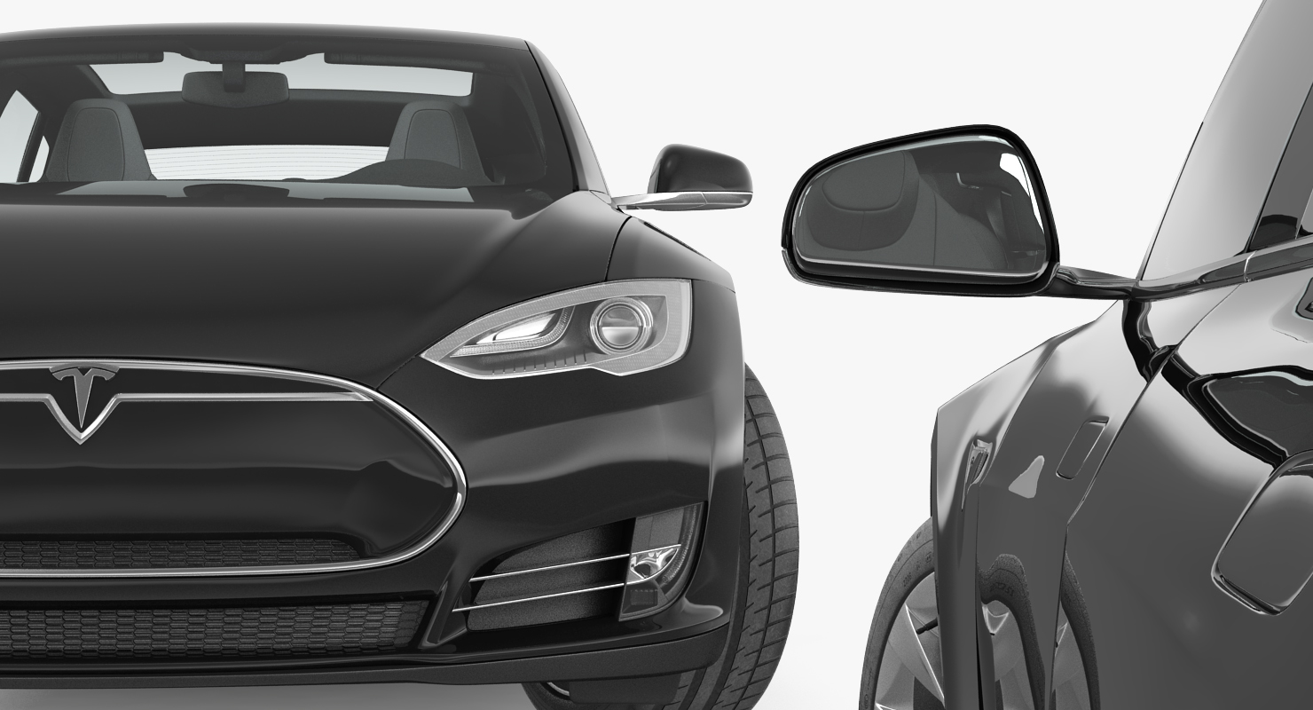 Tesla Model S 60D 2015 Rigged 3D model
