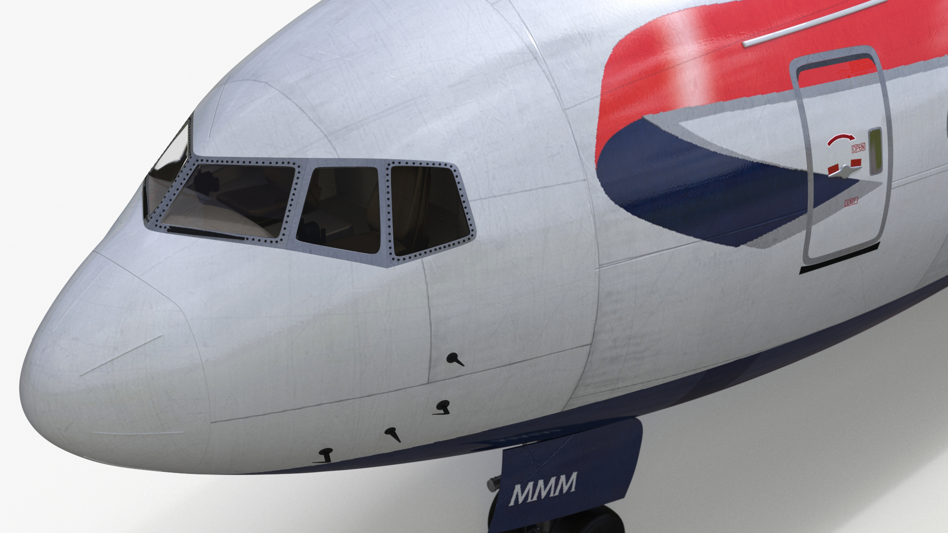 3D British Airways Boeing 777 Rigged model
