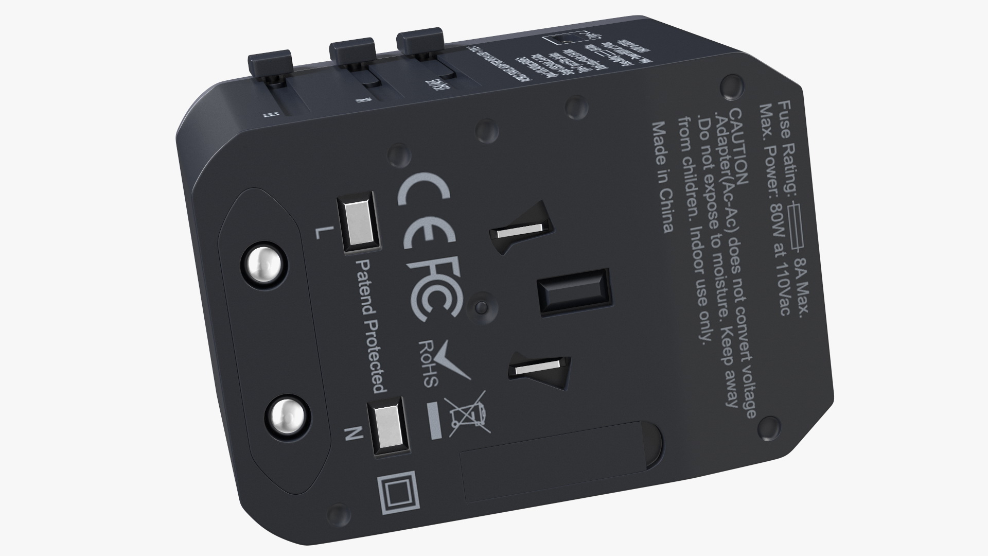 3D EPICKA All in One International Power Adapter Black